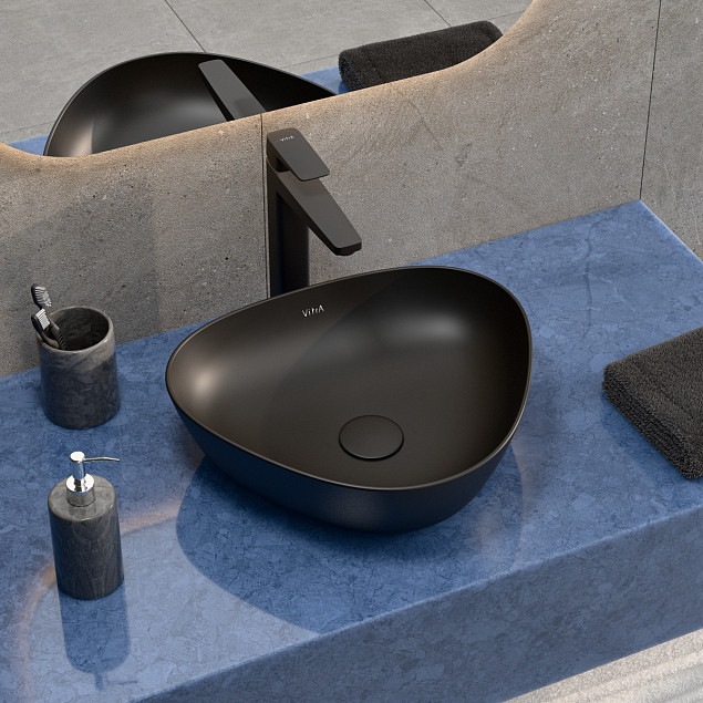 Смеситель для раковины VitrA Root Square (Рут Скуэр) A4273336EXP, однорычажный, матовый черный, латунь фото 5