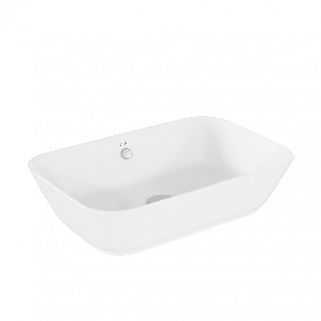 Раковина чаша VitrA Geo (Гео) 7425B003-0012, 60 x 39 см, накладная, белая, антибактериальное покрытие Hygiene (Хайджн) фото 1