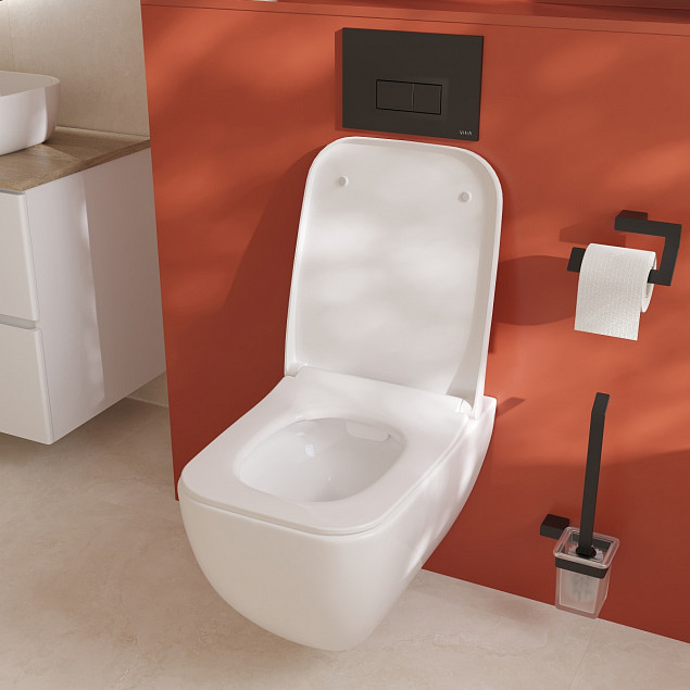 Инсталляция с унитазом VitrA Shift (Шифт) 9855B003-7207, комплект 3 в 1, с сиденьем микролифт, безободковый, Rim-ex (Рим-экс) фото 10
