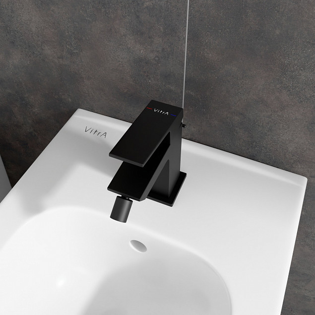 Смеситель для биде VitrA Minimax Square (Минимакс Скуэр) A4372636EXP, однорычажный, матовый черный, латунь фото 6