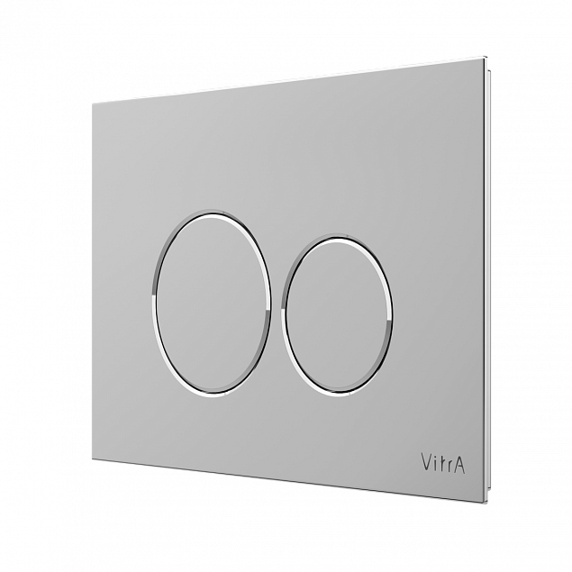 Кнопка смыва для инсталляции VitrA Origin (Ориджин) 740-2480, глянцевая, хром двойный смыв фото 2