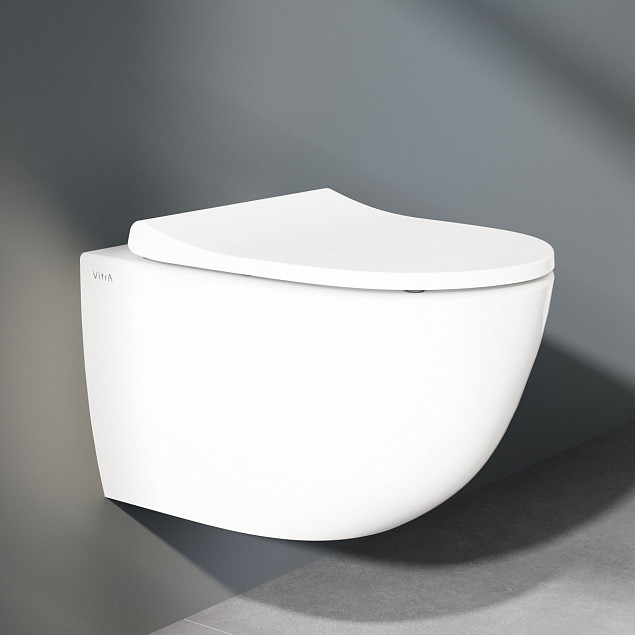 Сиденье для унитаза VitrA Sento (Сенто) 130-003-009, круглое белое дюропласт, с микролифтом фото 4