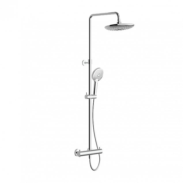 Душевая система VitrA Aquaheat (Аквахит) A47205EXP, с термостатическим смесителем и ручным душем, хром, латунь фото 1