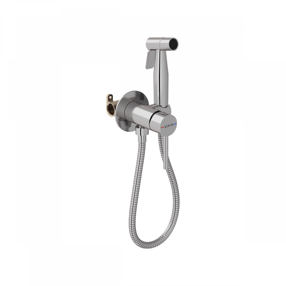 Комплект гигиенического душа VitrA A43751EXP на одно отверстие, хром, латунь