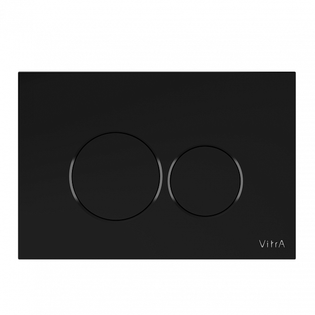 Кнопка смыва для инсталляции VitrA Origin (Ориджин) 740-2450, глянцевая, черная двойный смыв фото 1