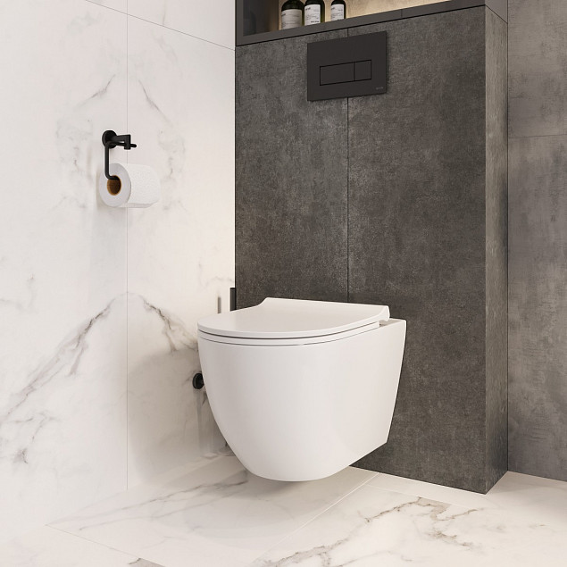 Подвесной унитаз VitrA Mia Round (Мия Раунд) 7510B003-0075, безободковый SmoothFlush (Смусфлаш), белый, санитарный фарфор, антибактериальное покрытие Hygiene (Хайджн) фото 6