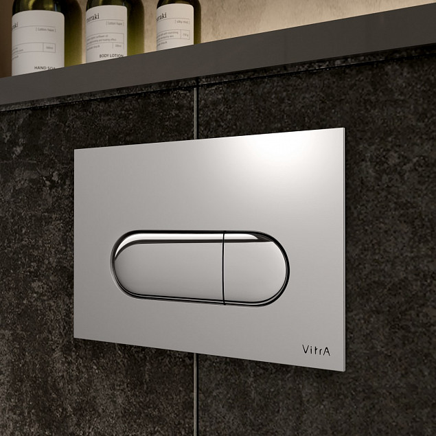 Инсталляция для унитаза VitrA V-Fix Core (Ви-Фикс Кор) 800-1873, с кнопкой глянцевой, хром фото 5