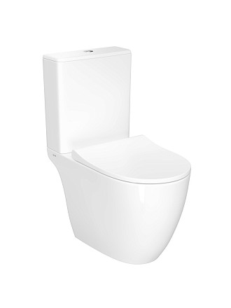 Комплект напольного унитаза Sento Rim-ex  open back, сиденье тонкое микролифт, механизм 3/6 л