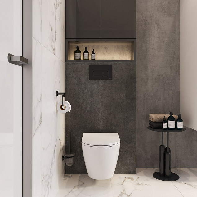 Подвесной унитаз VitrA Mia Round (Мия Раунд) 7510B003-0075 без сиденья, безободковый SmoothFlush (Смусфлаш), белый, санитарный фарфор, антибактериальное покрытие Hygiene (Хайджн) фото 5