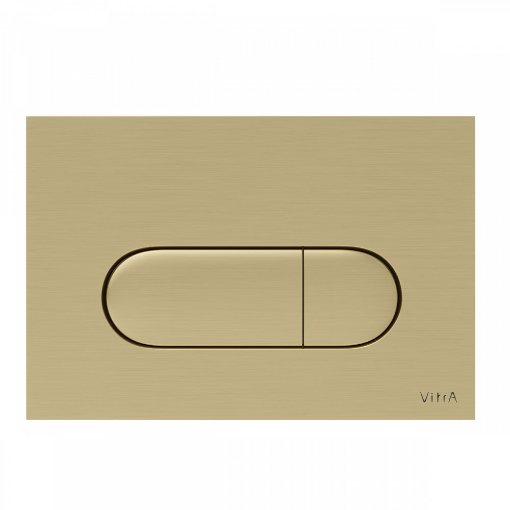 Кнопка смыва для инсталляции VitrA Root Round (Рут Раунд) 740-2225, брашированное золото двойный смыв