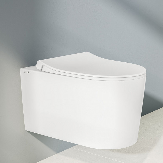 Сиденье для унитаза VitrA Nest (Нест) 220-003R409, круглое белое дюропласт, с микролифтом быстросъемное фото 4