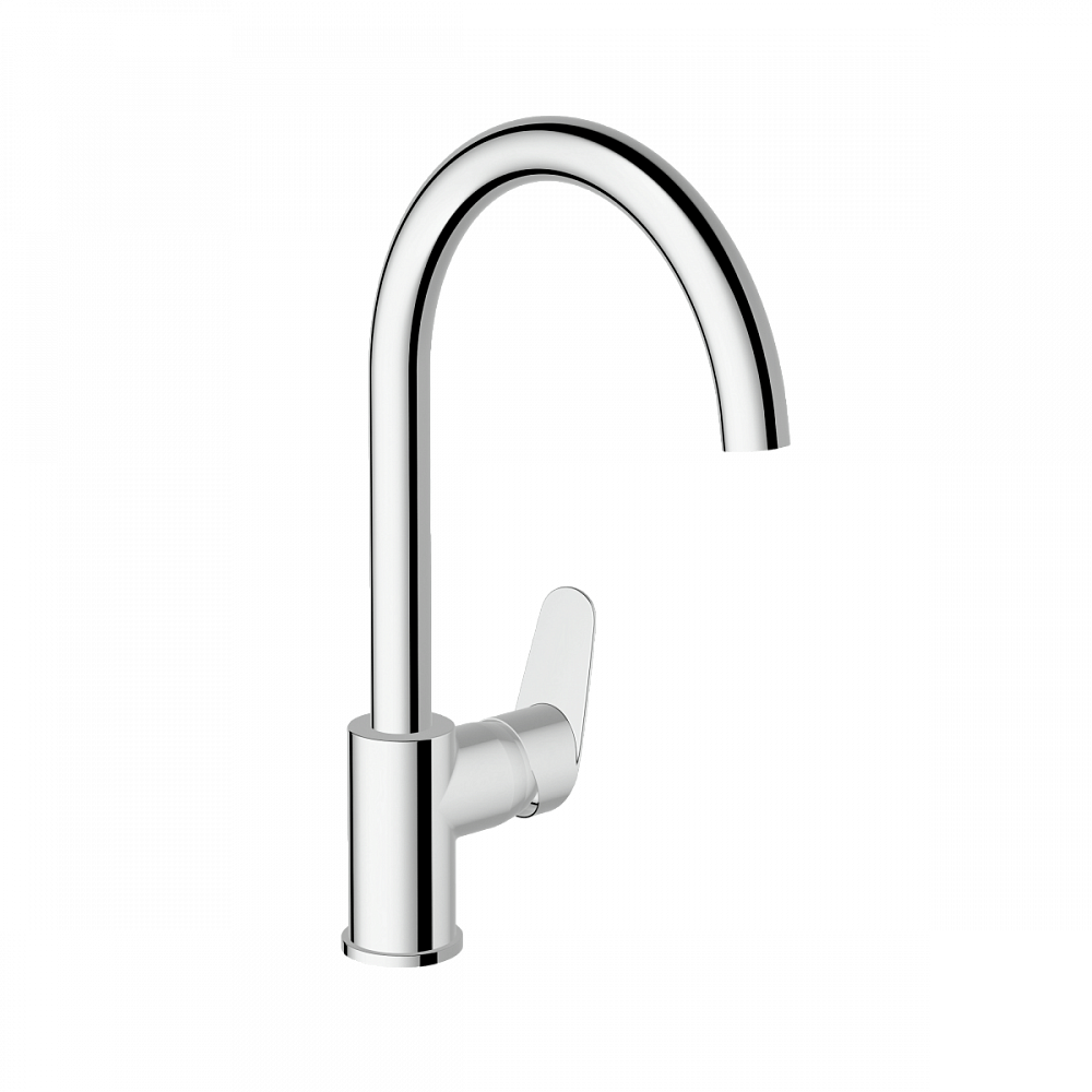 Смеситель для кухни VitrA Flow Round (Флоу Раунд) A43407EXP, с поворотным изливом, однорычажный, хром, латунь