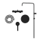 Душевая система VitrA Base Round (Бейс Раунд) A4730336EXP, с термостатическим смесителем и ручным душем, матовая черная, латунь фото 11