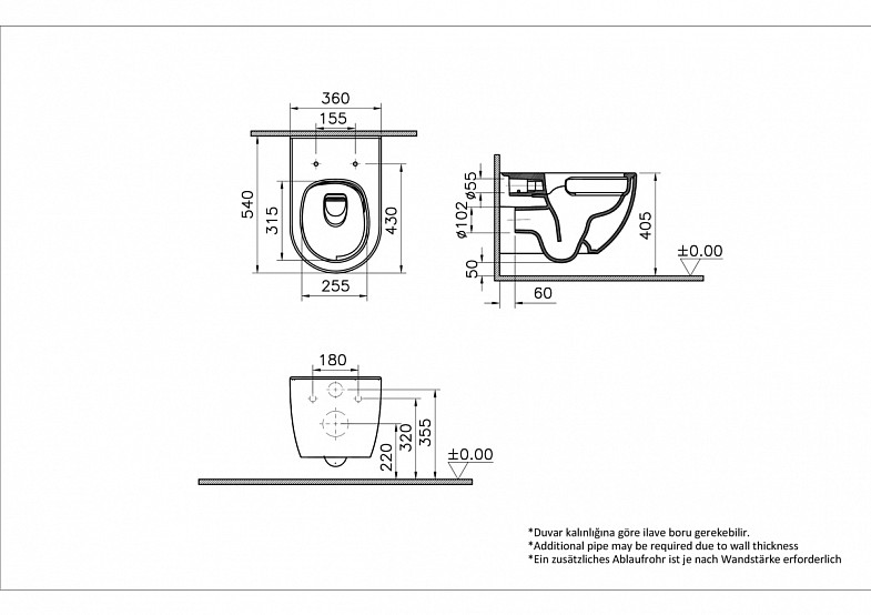 Подвесной унитаз VitrA Sento (Сенто) 7878B003-0075, безободковый смыв торнадо QuantumFlush (КвантумФлаш), белый, санитарный фарфор, антибактериальное покрытие Hygiene (Хайджн) фото 7