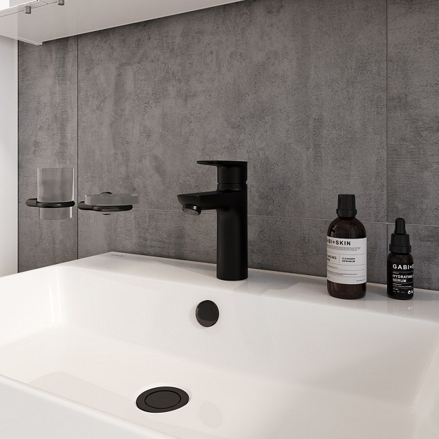 Смеситель для раковины VitrA Flow Soft (Флоу Софт) A4300936EXP, однорычажный, матовый черный, латунь фото 6