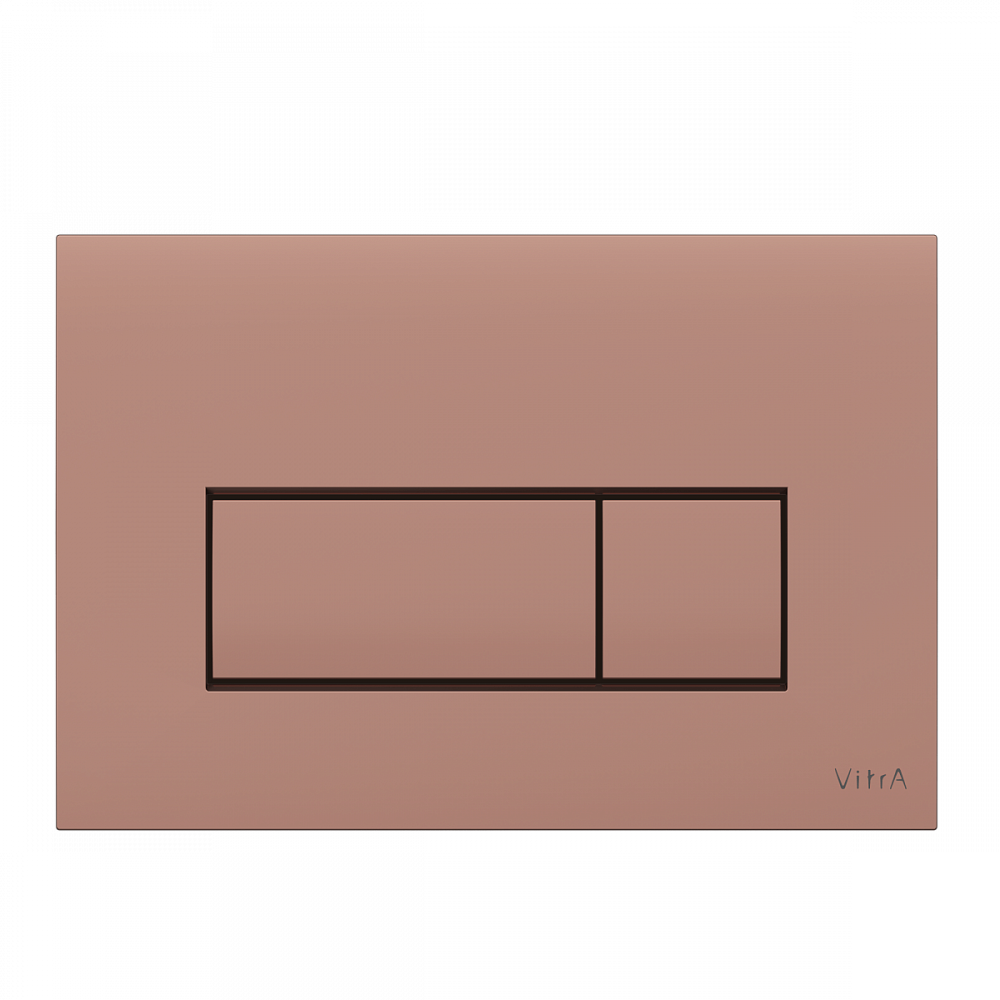 Кнопка смыва для инсталляции VitrA Root Square (Рут Скуэр) 740-2340, мягкая медь глянец двойный смыв