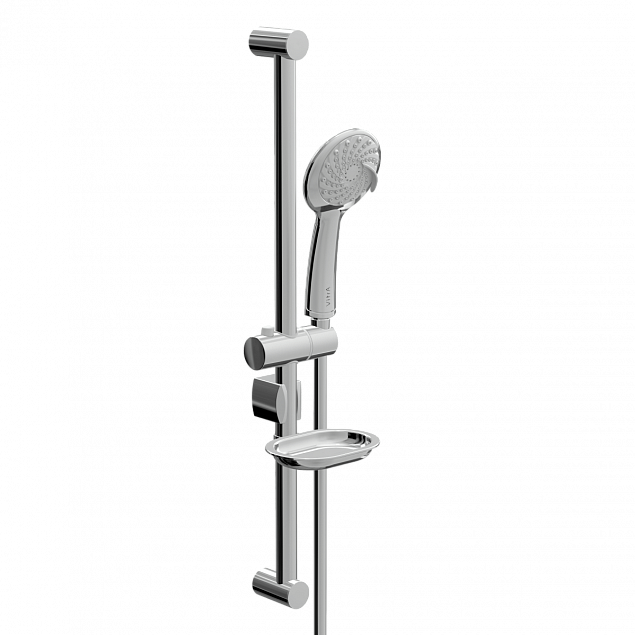 Душевая стойка VitrA Samba 3F (Самба 3Ф) A45680WSA, с ручным душем, без смесителя, с мыльницей, хром фото 1