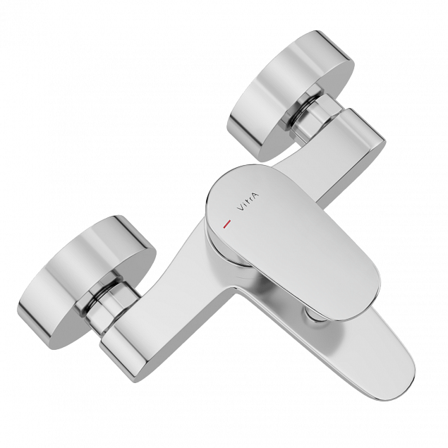 Смеситель настенный VitrA Flow Round (Флоу Раунд) A43057EXP1, для ванны, однорычажный, хром, латунь фото 2