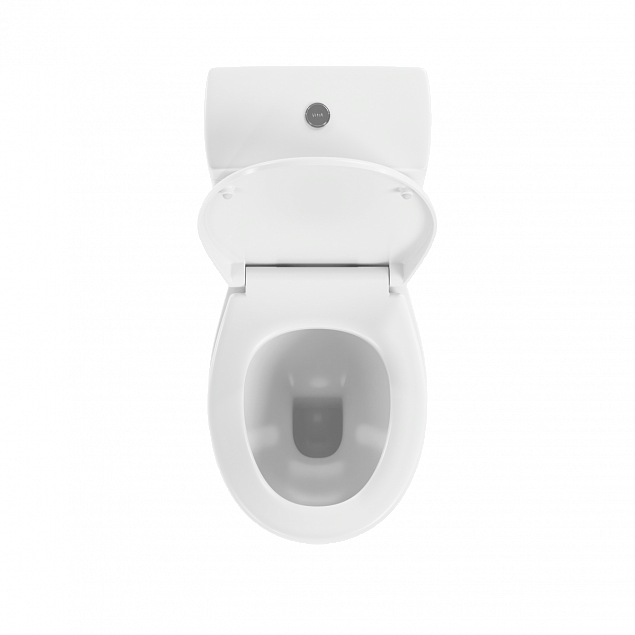 Унитаз-компакт напольный VitrA S10 9864B003-7201, с сиденьем без микролифта, белый, санитарный фарфор, антибактериальное покрытие Hygiene (Хайджн) фото 3