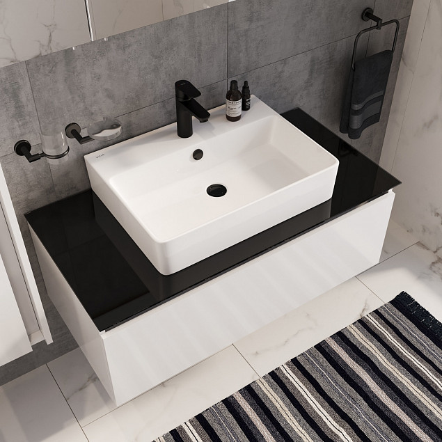 Смеситель для раковины VitrA Flow Soft (Флоу Софт) A4300936EXP, однорычажный, матовый черный, латунь фото 5