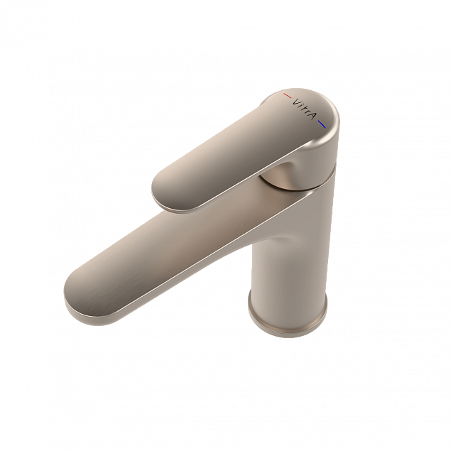 Смеситель для раковины VitrA Root Round (Рут Раунд) A4270634EXP, однорычажный, брашированный никель, латунь фото 2