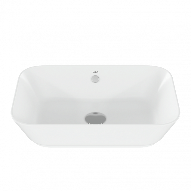 Раковина чаша VitrA Geo (Гео) 7425B003-0012, 60 x 39 см, накладная, белая, антибактериальное покрытие Hygiene (Хайджн) фото 2