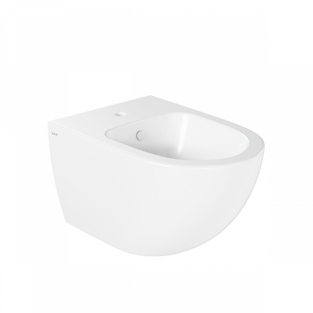Биде VitrA Sento (Сенто) 4338B003-1046, подвесное, белое, с отверстием под смеситель, покрытие Hygiene (Хайджн)