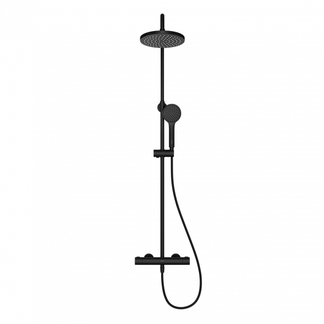 Душевая система VitrA Joy (Джой) A4729836EXP, с термостатическим смесителем и ручным душем, матовая черная фото 2