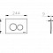 Кнопка смыва для инсталляции VitrA Origin (Ориджин) 740-2480, глянцевая, хром двойный смыв фото 8