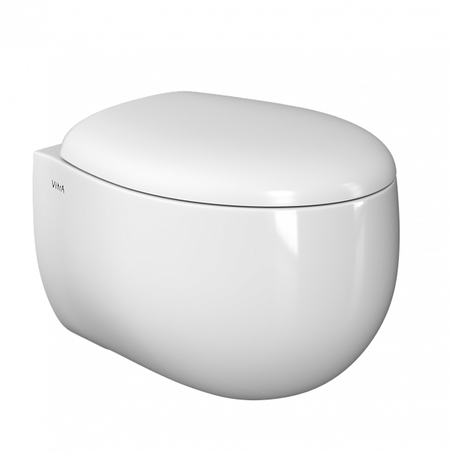 Подвесной унитаз VitrA Memoria (Мемория) 5885B403-0101, безободковый, Rim-ex (Рим-экс), белый, санитарный фарфор, антибактериальное покрытие Hygiene + Clean (Хайджн + Клин) фото 1