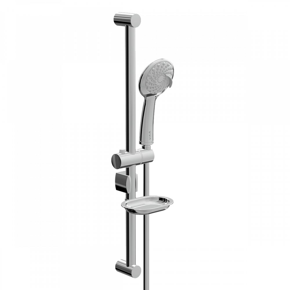 Душевая стойка VitrA Samba 3F (Самба 3Ф) A45680WSA, с ручным душем, без смесителя, с мыльницей, хром