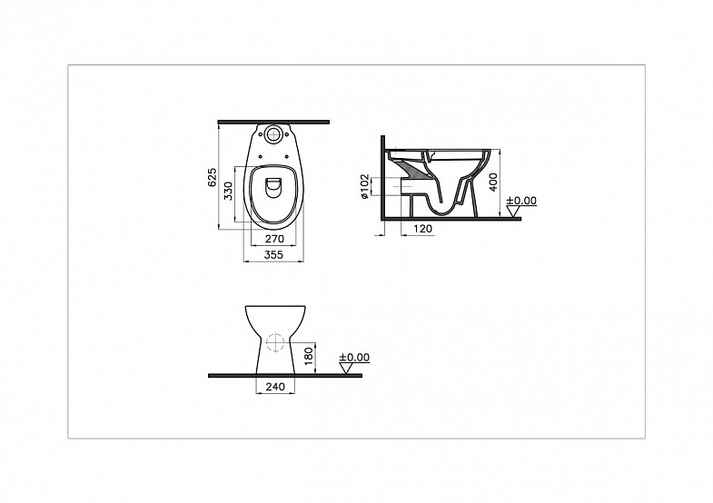 Унитаз-компакт напольный VitrA S10 9864B003-7201, с сиденьем без микролифта, белый, санитарный фарфор, антибактериальное покрытие Hygiene (Хайджн) фото 7