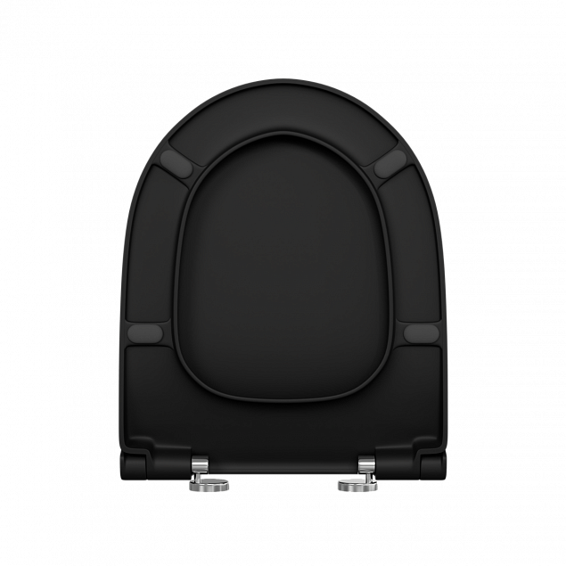 Сиденье для унитаза VitrA Sento (Сенто) 120-483-009, круглое матовое черное дюропласт, с микролифтом фото 2