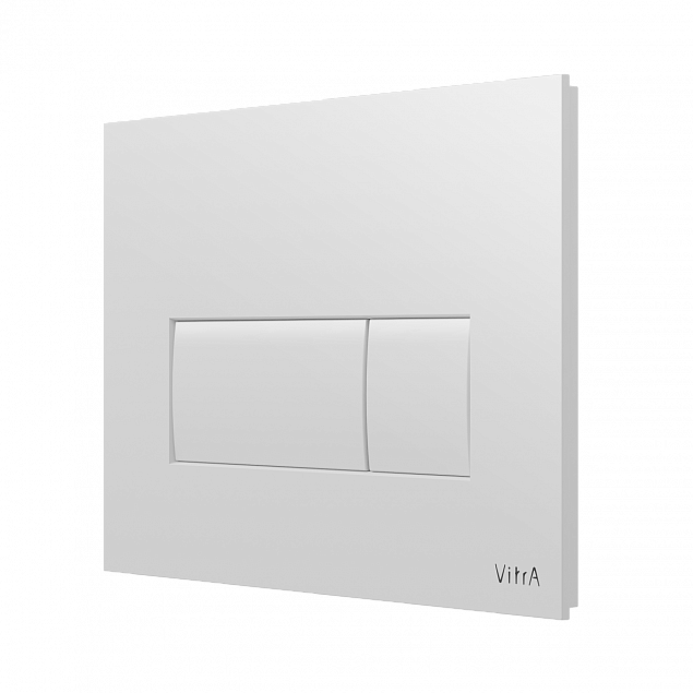 Кнопка смыва для инсталляции VitrA Root Square (Рут Скуэр) 740-2300, глянцевая, белая двойный смыв фото 2