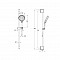 Душевая стойка VitrA V2 Round (В2 Раунд) A4591625EXP, с ручным душем, без смесителя, брашированное золото фото 12