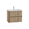 Тумба с раковиной для ванной VitrA Mia Plus Round (Мия Плюс Раунд) 69825, 80 см, золотой дуб ДСП фото 4