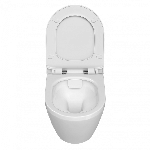 Подвесной унитаз VitrA Integra Round (Интегра Раунд) 7041B003-0075 без сиденья, безободковый, Rim-ex (Рим-экс), белый, санитарный фарфор, антибактериальное покрытие Hygiene (Хайджн) фото 4