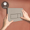 Кнопка смыва для инсталляции VitrA Root Square (Рут Скуэр) 740-2395, брашированный никель двойный смыв фото 13