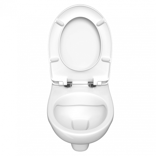 Подвесной унитаз VitrA S10 7855B003-0075 без сиденья, безободковый SpinFlush, белый, санитарный фарфор, антибактериальное покрытие Hygiene (Хайджн) фото 4
