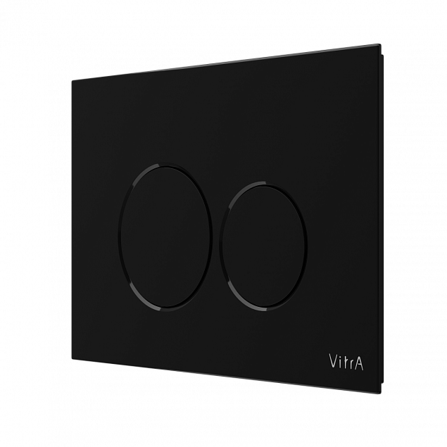 Кнопка смыва для инсталляции VitrA Origin (Ориджин) 740-2450, глянцевая, черная двойный смыв фото 2