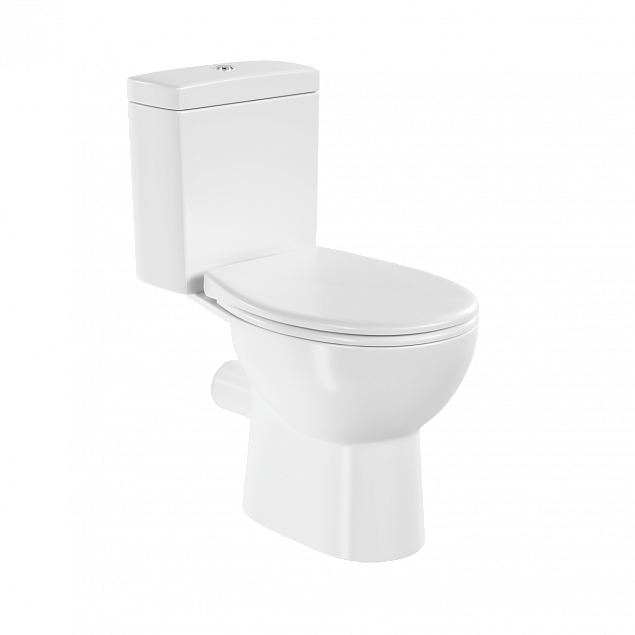 Унитаз-компакт напольный VitrA S10 9864B003-7201, с сиденьем без микролифта, белый, санитарный фарфор, антибактериальное покрытие Hygiene (Хайджн) фото 1
