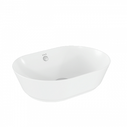 Раковина чаша VitrA Geo (Гео) 7427B003-0012, 55 x 40 см, накладная, белая, антибактериальное покрытие Hygiene (Хайджн)