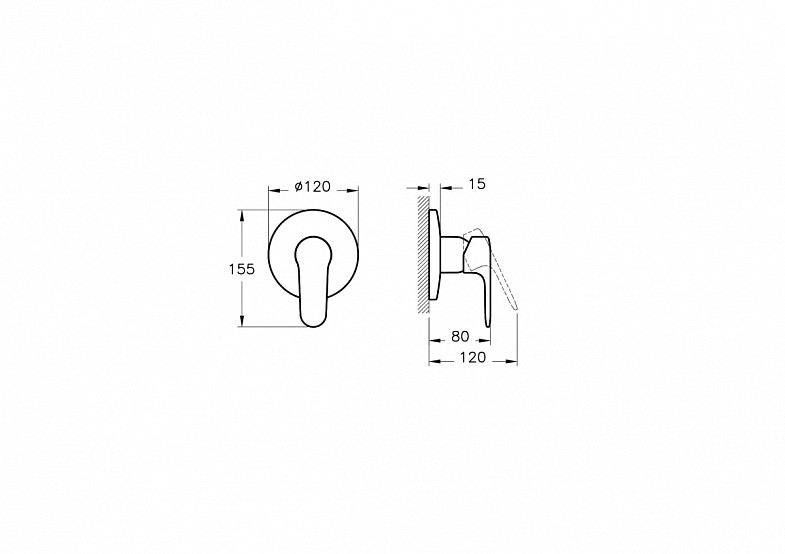 Встраиваемый смеситель для ванны VitrA Root Round (Рут Раунд) A4272834EXP, брашированный никель фото 7