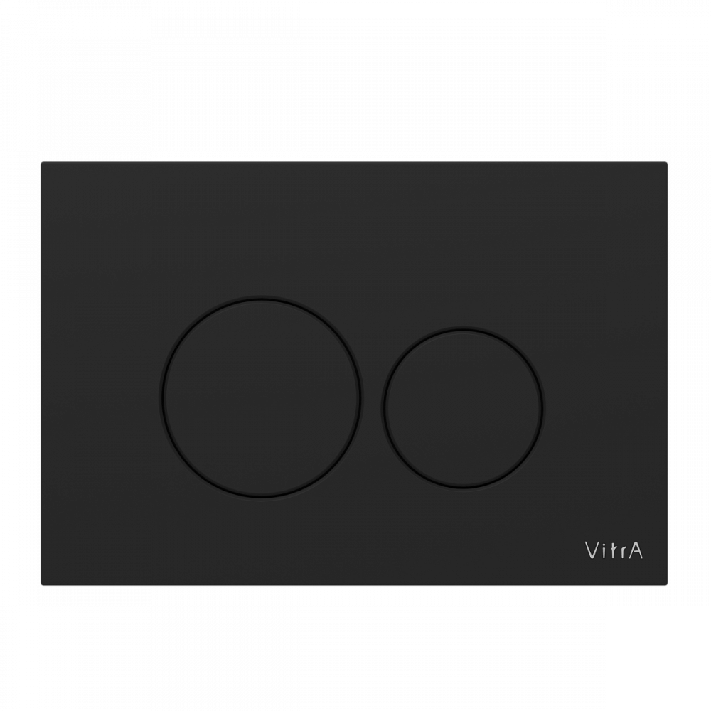 Кнопка смыва для инсталляции VitrA Origin (Ориджин) 740-2411, матовая черная двойный смыв