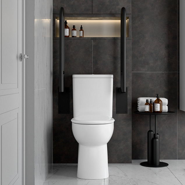 Унитаз-компакт напольный VitrA Conforma (Конформа) 9899B003-7200, с сиденьем без микролифта, белый, санитарный фарфор, антибактериальное покрытие Hygiene (Хайджн) фото 5