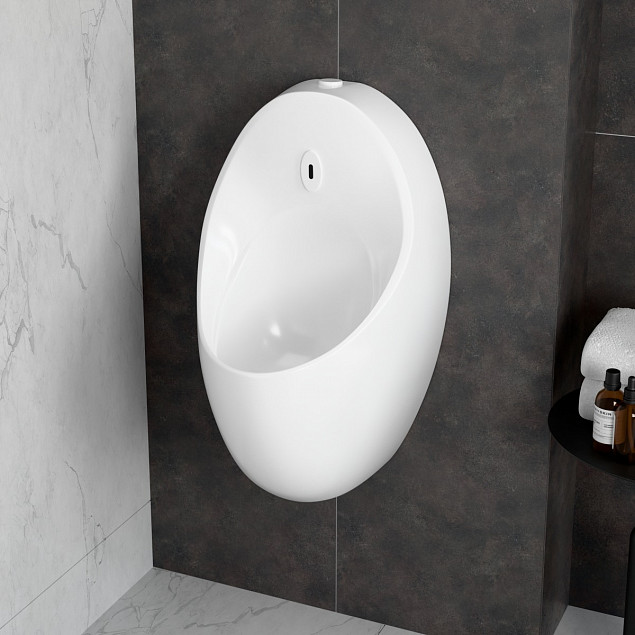 Писсуар VitrA Arkitekt Urinal (Аркитект Уринал) 5999B003-5555, настенный, белый с сенсором, антибактериальное покрытие Hygiene (Хайджн) фото 5
