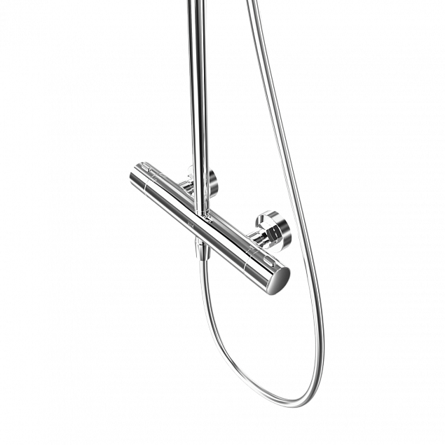 Душевая система VitrA Joy (Джой) A47298EXP, с термостатическим смесителем и ручным душем, хром фото 4