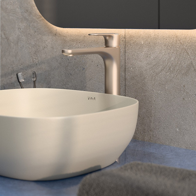 Смеситель для раковины VitrA Root Round (Рут Раунд) A4270734EXP, однорычажный, брашированный никель, латунь фото 6