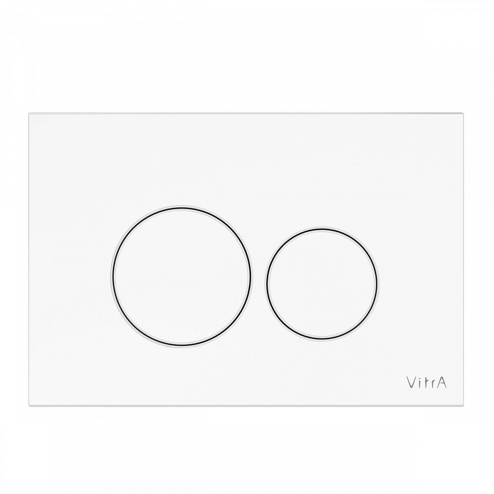 Кнопка смыва для инсталляции VitrA Origin (Ориджин) 740-2400, глянцевая, белая двойный смыв