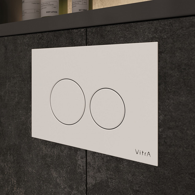 Кнопка смыва для инсталляции VitrA Origin (Ориджин) 740-2400, глянцевая, белая двойный смыв фото 3